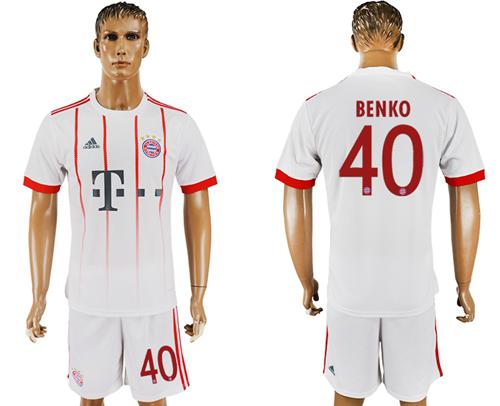 Bayern Munchen #40 Benko Sec Away Soccer Club Jersey